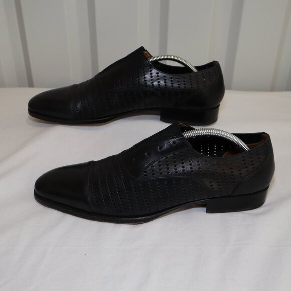John Fluevog Mens The Gateways Sather Black Slip On Loafer Size 10.5 Leather - Picture 2 of 10